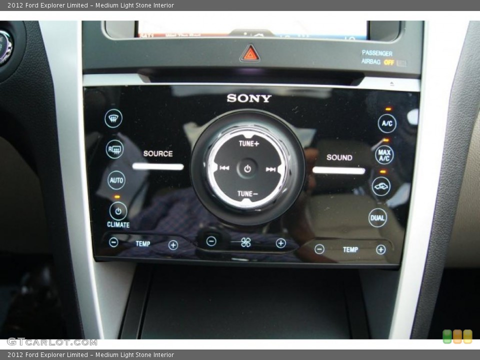 Medium Light Stone Interior Controls for the 2012 Ford Explorer Limited #52793058