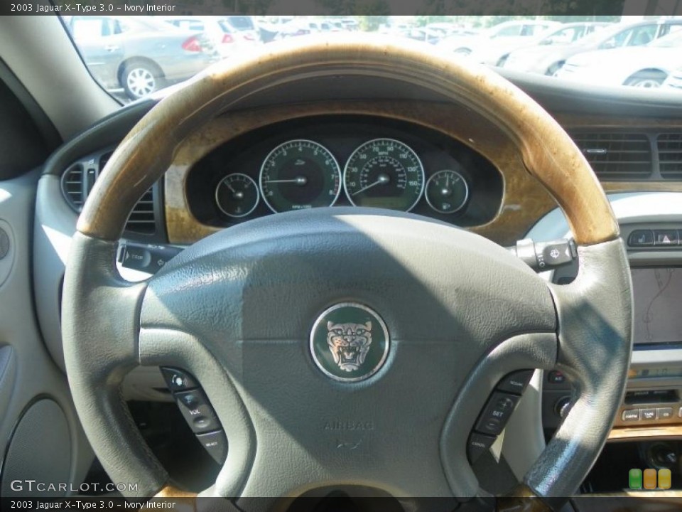 Ivory Interior Steering Wheel for the 2003 Jaguar X-Type 3.0 #52801064