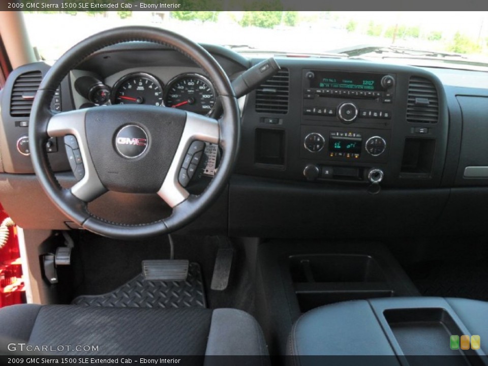 Ebony Interior Photo for the 2009 GMC Sierra 1500 SLE Extended Cab #52811769