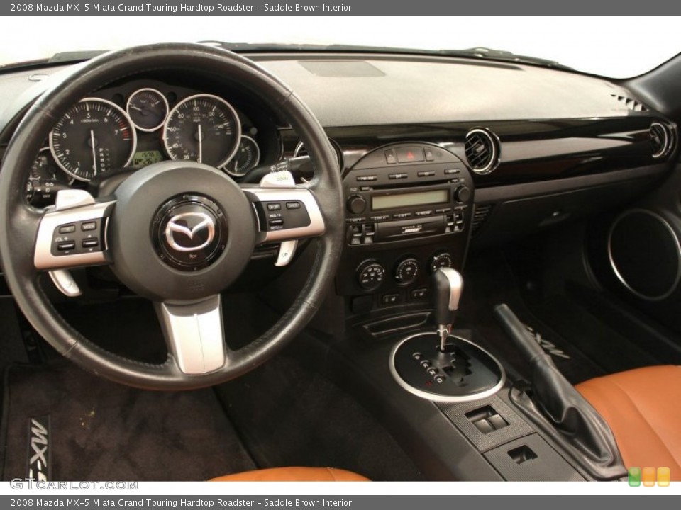 Saddle Brown Interior Dashboard for the 2008 Mazda MX-5 Miata Grand Touring Hardtop Roadster #52815482