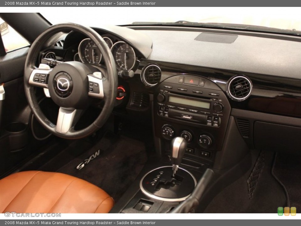 Saddle Brown Interior Dashboard for the 2008 Mazda MX-5 Miata Grand Touring Hardtop Roadster #52815567