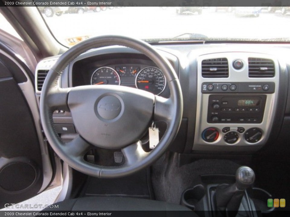 Ebony Interior Dashboard for the 2009 Chevrolet Colorado Extended Cab 4x4 #52824548