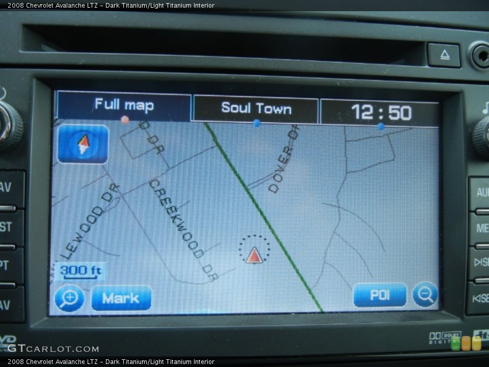 Dark Titanium/Light Titanium Interior Navigation for the 2008 Chevrolet Avalanche LTZ #52825835