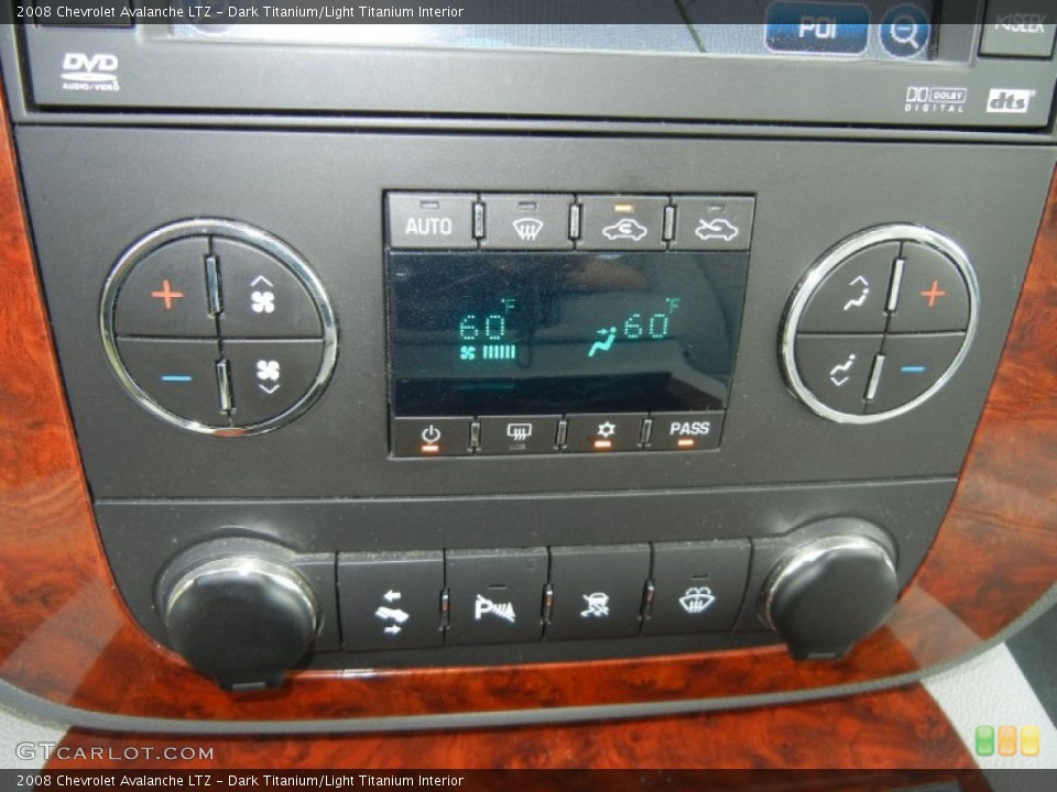 Dark Titanium/Light Titanium Interior Controls for the 2008 Chevrolet Avalanche LTZ #52825862