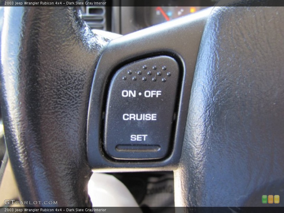 Dark Slate Gray Interior Controls for the 2003 Jeep Wrangler Rubicon 4x4 #52826594