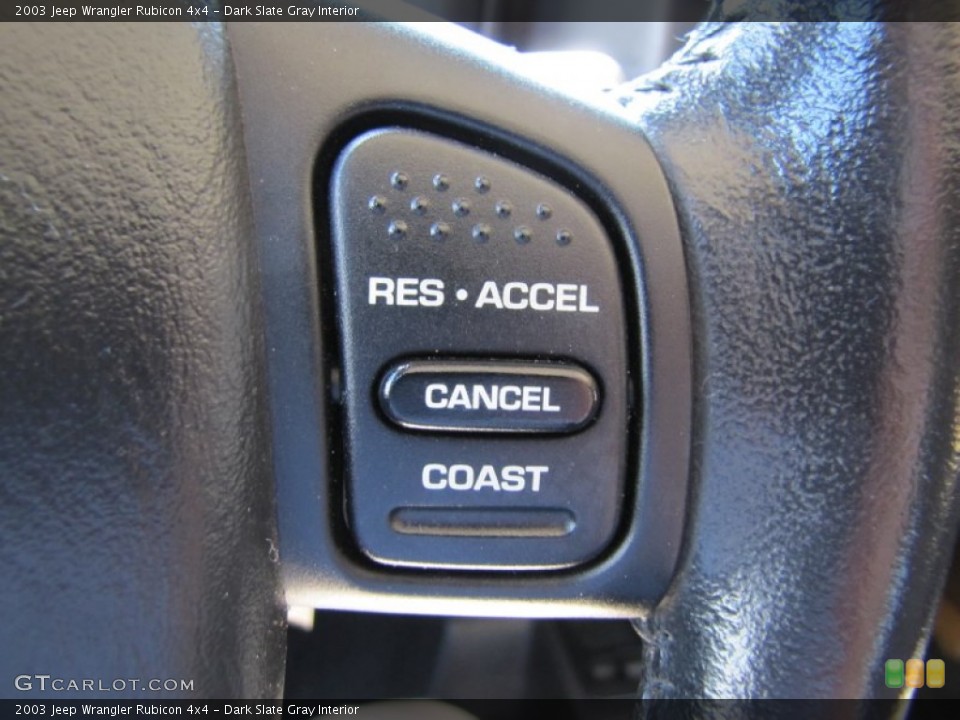 Dark Slate Gray Interior Controls for the 2003 Jeep Wrangler Rubicon 4x4 #52826609