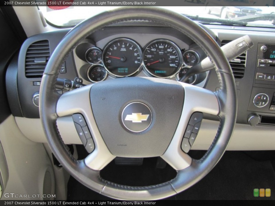 Light Titanium/Ebony Black Interior Steering Wheel for the 2007 Chevrolet Silverado 1500 LT Extended Cab 4x4 #52827437