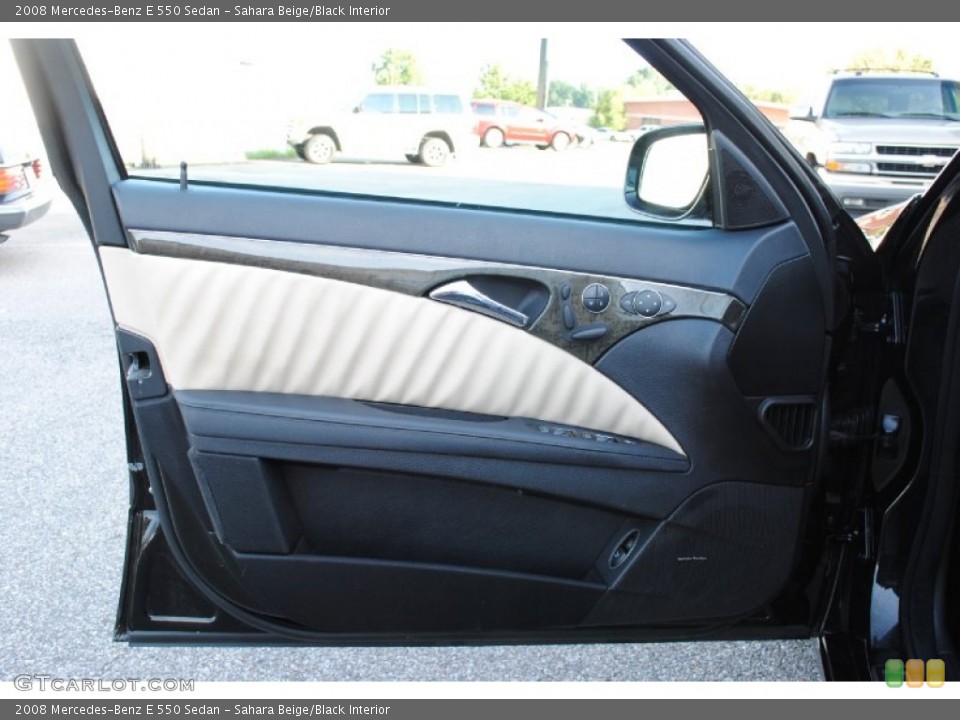 Sahara Beige/Black Interior Door Panel for the 2008 Mercedes-Benz E 550 Sedan #52828493