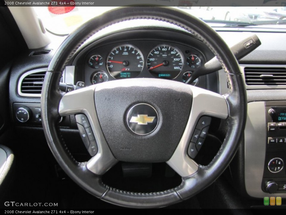 Ebony Interior Steering Wheel for the 2008 Chevrolet Avalanche Z71 4x4 #52828778