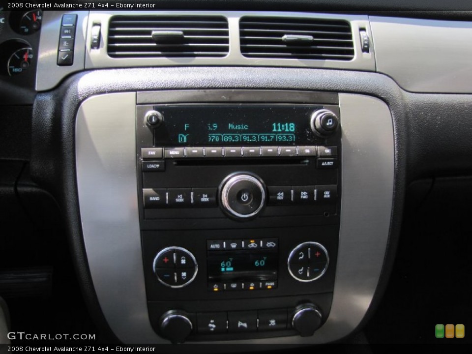 Ebony Interior Controls for the 2008 Chevrolet Avalanche Z71 4x4 #52828919