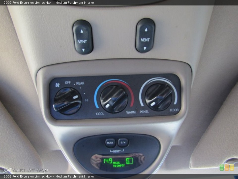 Medium Parchment Interior Controls for the 2002 Ford Excursion Limited 4x4 #52829561