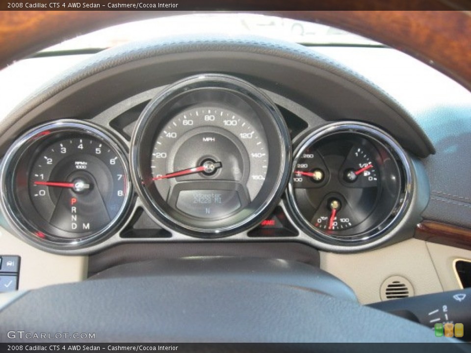 Cashmere/Cocoa Interior Gauges for the 2008 Cadillac CTS 4 AWD Sedan #52829774