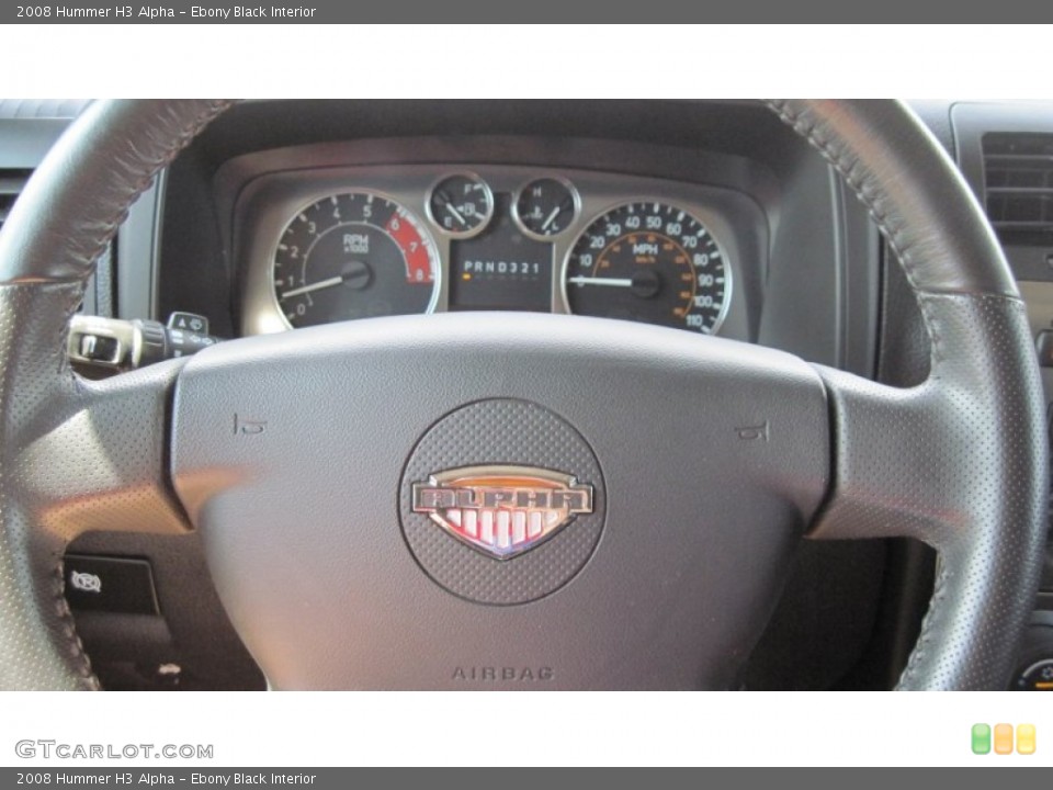 Ebony Black Interior Steering Wheel for the 2008 Hummer H3 Alpha #52830614