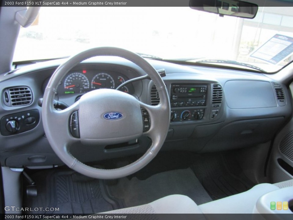Medium Graphite Grey Interior Dashboard for the 2003 Ford F150 XLT SuperCab 4x4 #52830785