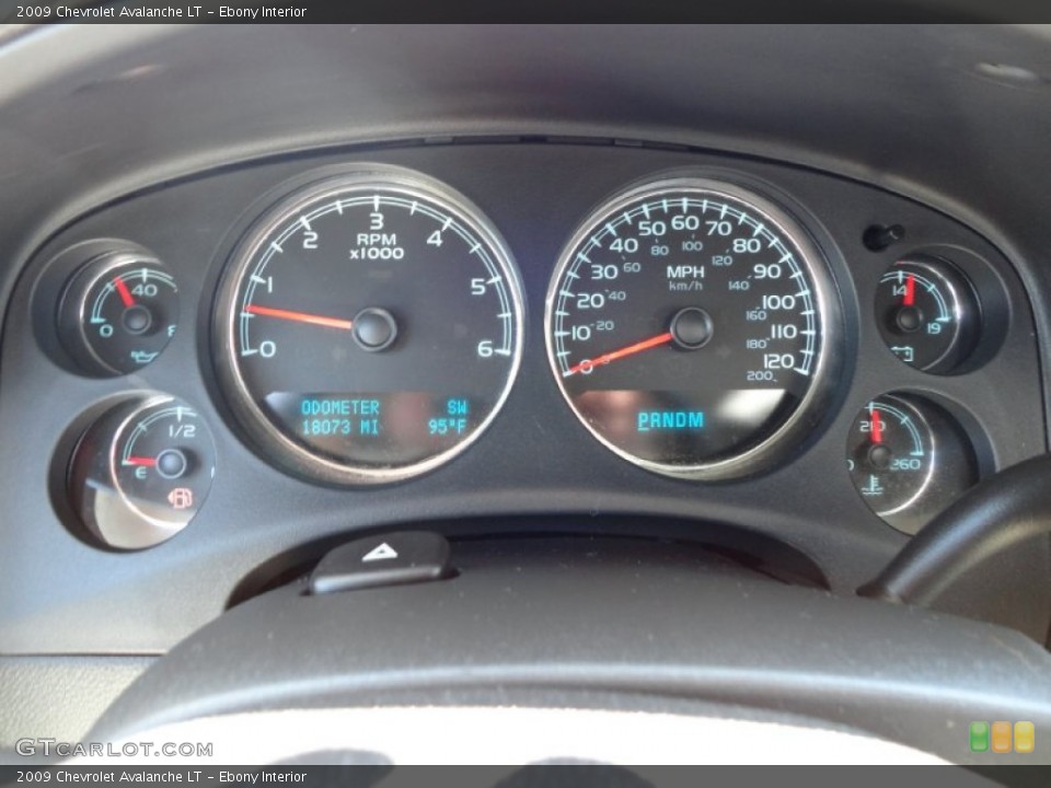 Ebony Interior Gauges for the 2009 Chevrolet Avalanche LT #52831590