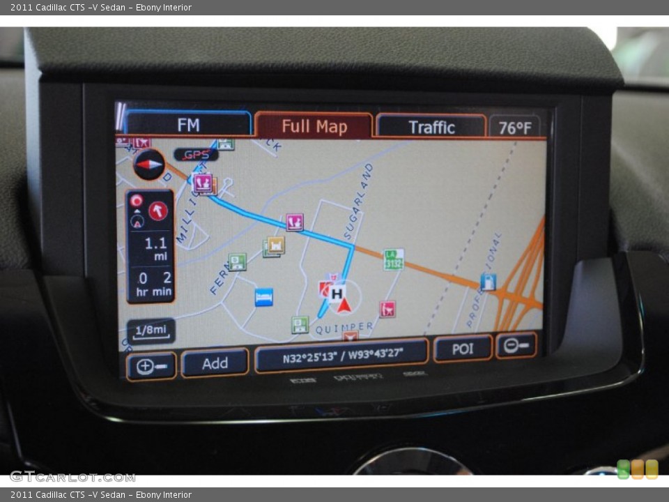 Ebony Interior Navigation for the 2011 Cadillac CTS -V Sedan #52833363