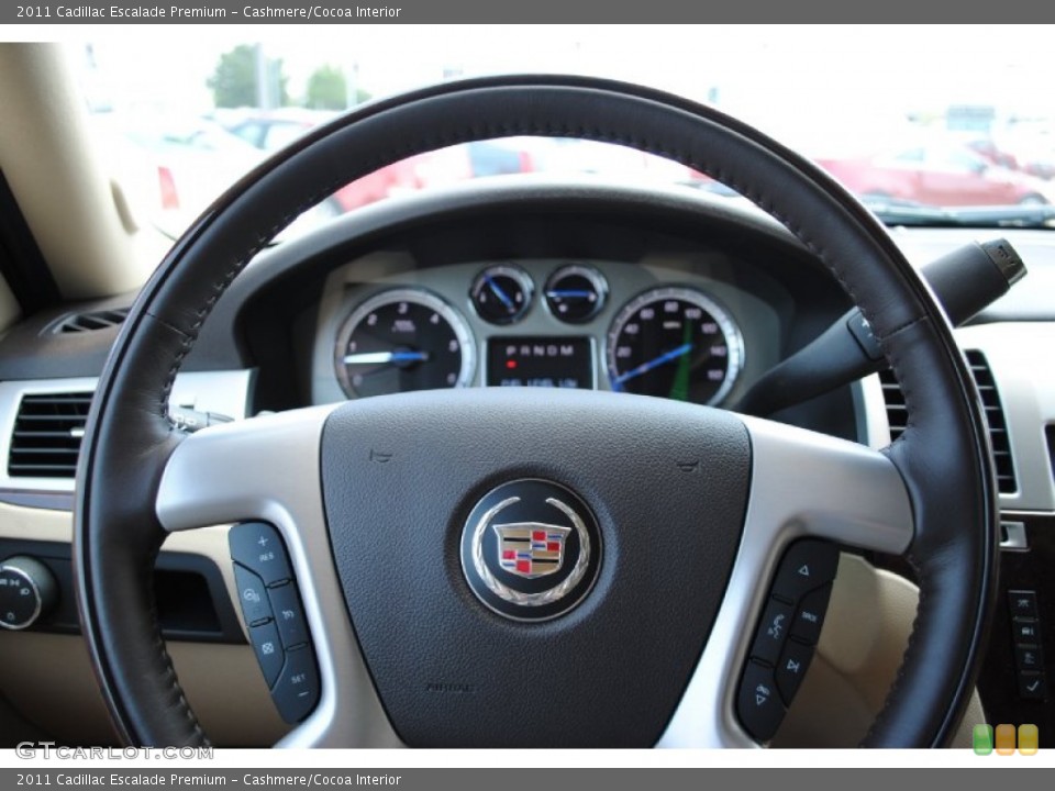 Cashmere/Cocoa Interior Steering Wheel for the 2011 Cadillac Escalade Premium #52834575