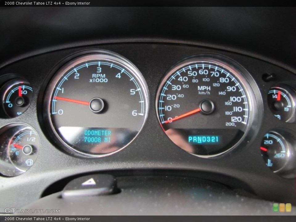 Ebony Interior Gauges for the 2008 Chevrolet Tahoe LTZ 4x4 #52834929