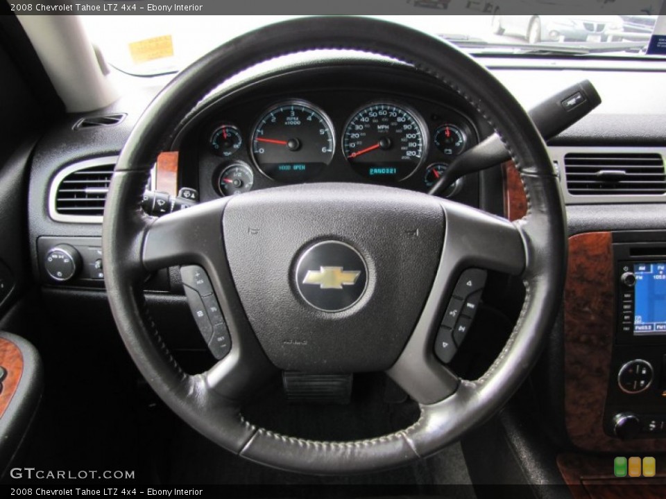 Ebony Interior Steering Wheel for the 2008 Chevrolet Tahoe LTZ 4x4 #52834941
