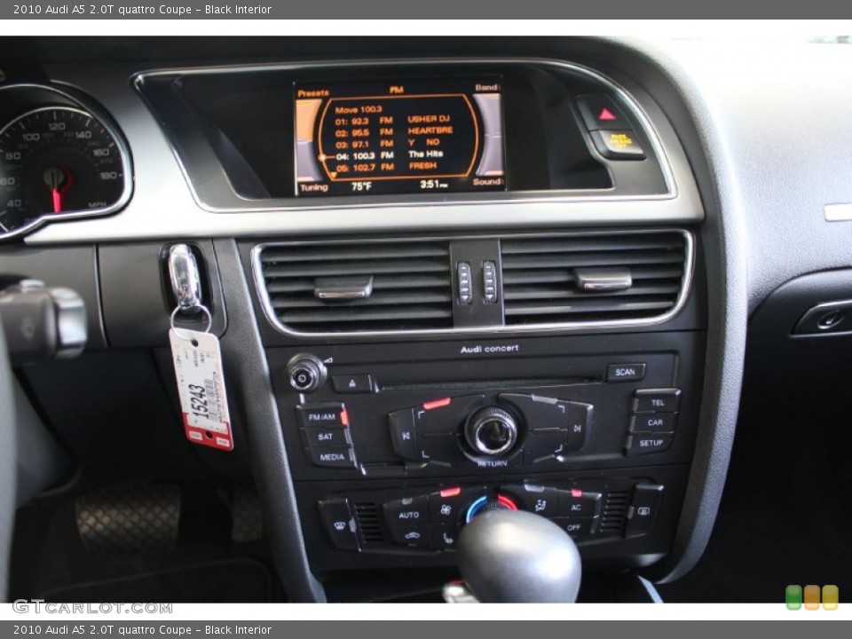 Black Interior Controls for the 2010 Audi A5 2.0T quattro Coupe #52838349
