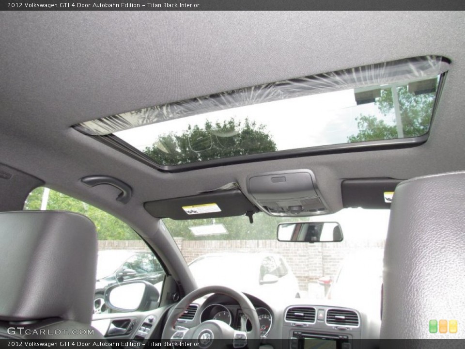 Titan Black Interior Sunroof for the 2012 Volkswagen GTI 4 Door Autobahn Edition #52839552