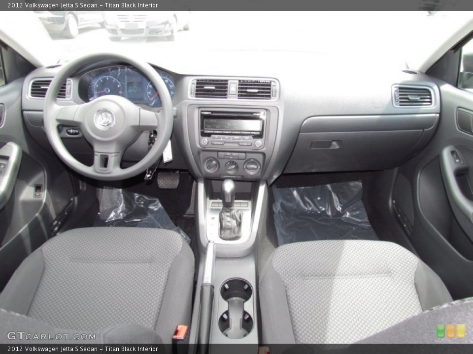 Titan Black Interior Dashboard for the 2012 Volkswagen Jetta S Sedan #52840152