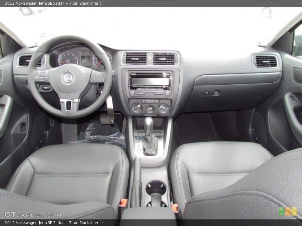 Titan Black Interior Dashboard for the 2012 Volkswagen Jetta SE Sedan #52840422