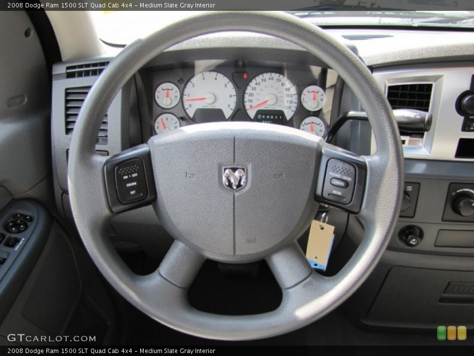 Medium Slate Gray Interior Steering Wheel for the 2008 Dodge Ram 1500 SLT Quad Cab 4x4 #52840557