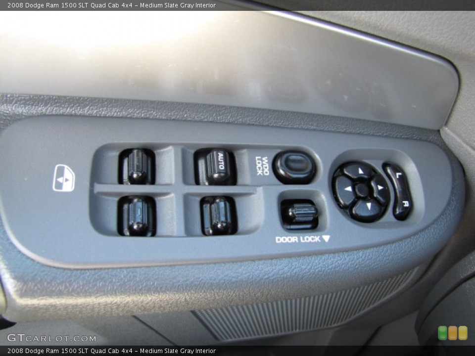 Medium Slate Gray Interior Controls for the 2008 Dodge Ram 1500 SLT Quad Cab 4x4 #52840602