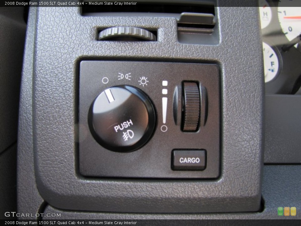 Medium Slate Gray Interior Controls for the 2008 Dodge Ram 1500 SLT Quad Cab 4x4 #52840614