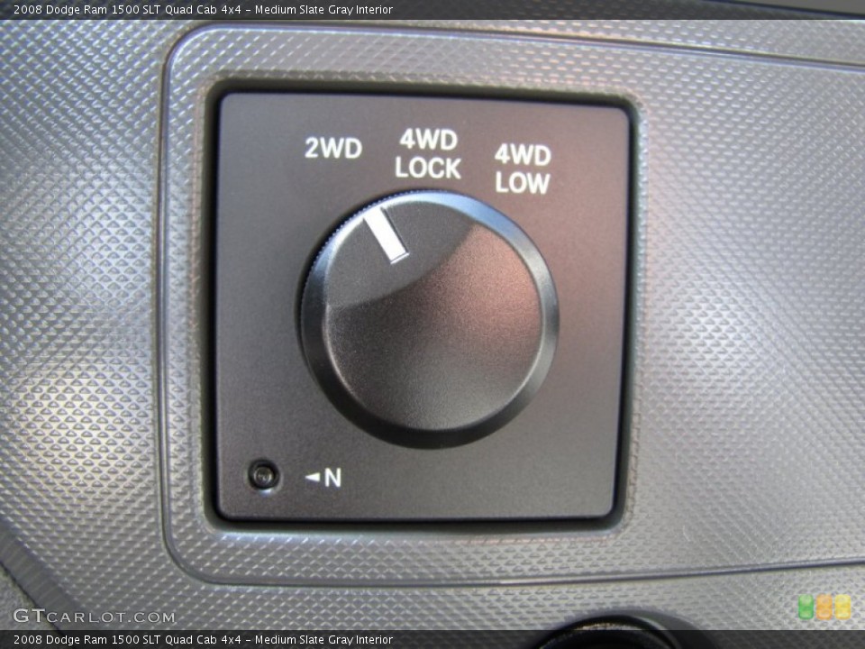 Medium Slate Gray Interior Controls for the 2008 Dodge Ram 1500 SLT Quad Cab 4x4 #52840626