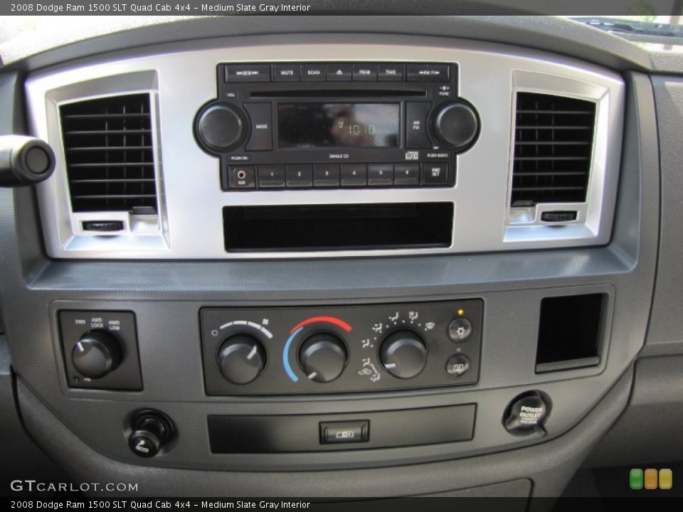 Medium Slate Gray Interior Controls for the 2008 Dodge Ram 1500 SLT Quad Cab 4x4 #52840671