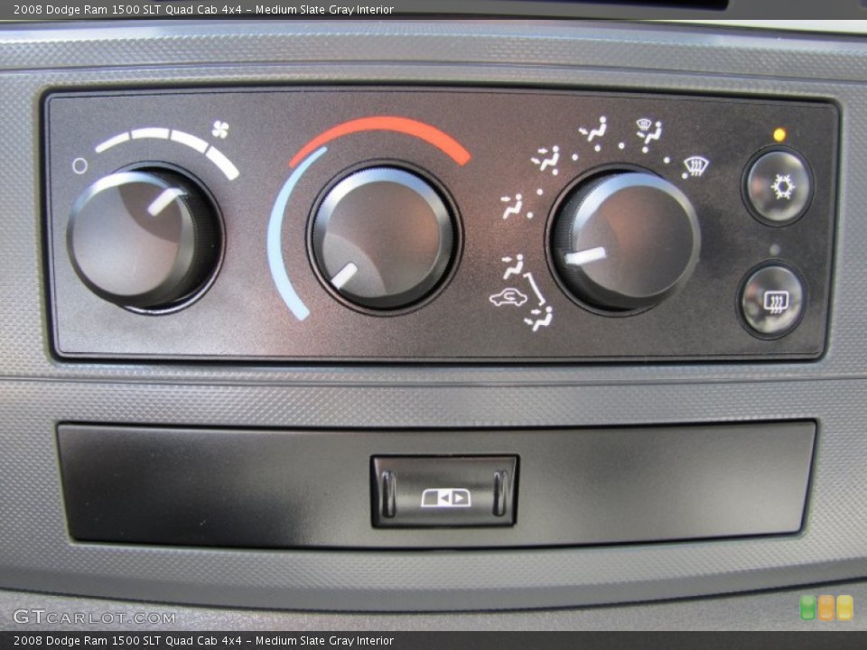 Medium Slate Gray Interior Controls for the 2008 Dodge Ram 1500 SLT Quad Cab 4x4 #52840701