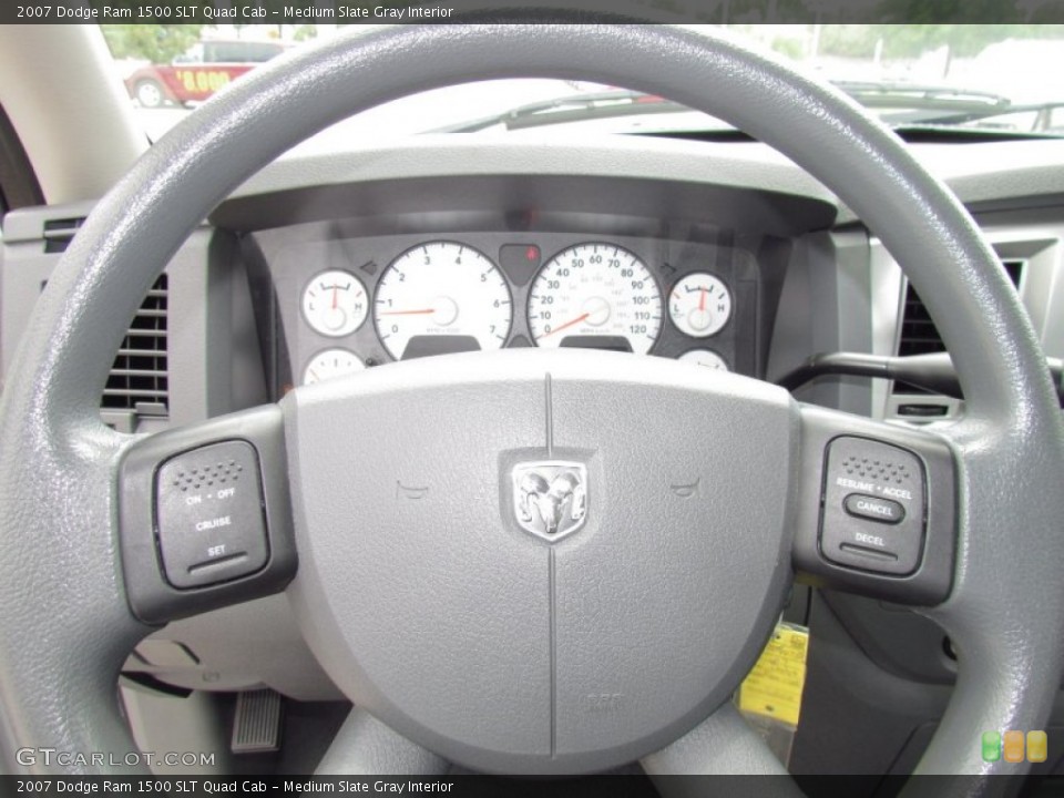 Medium Slate Gray Interior Steering Wheel for the 2007 Dodge Ram 1500 SLT Quad Cab #52840854