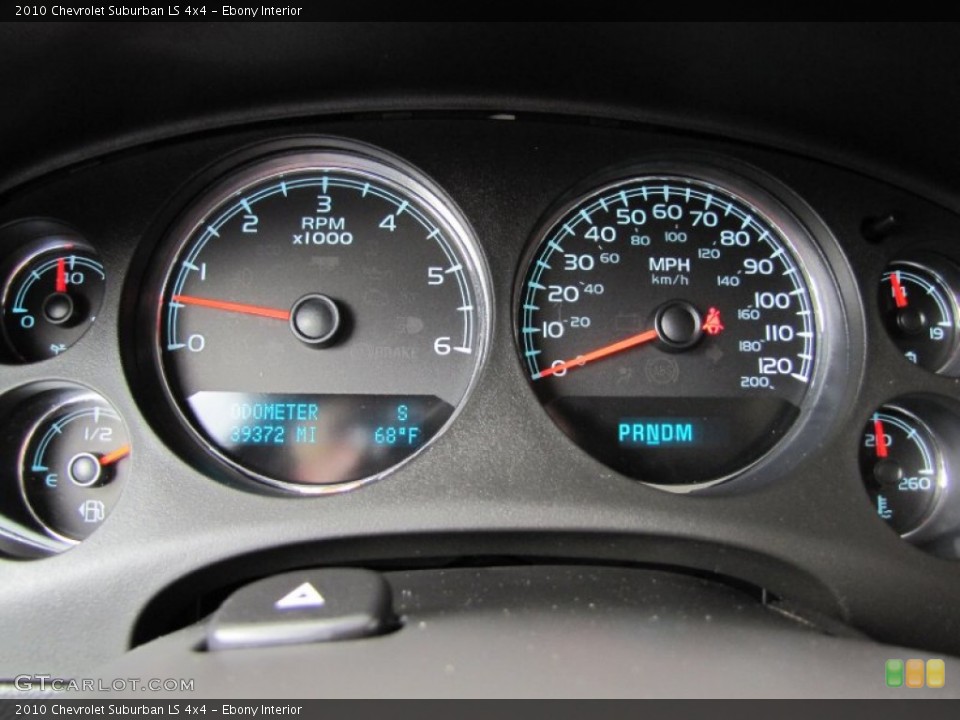 Ebony Interior Gauges for the 2010 Chevrolet Suburban LS 4x4 #52840986