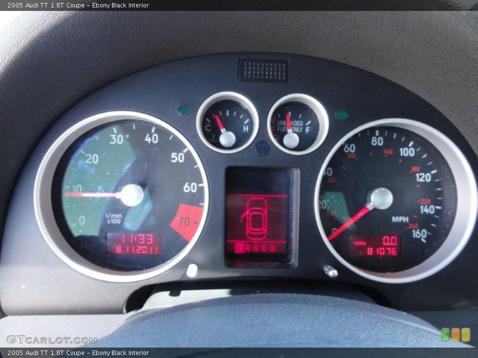 Ebony Black Interior Gauges for the 2005 Audi TT 1.8T Coupe #52845462