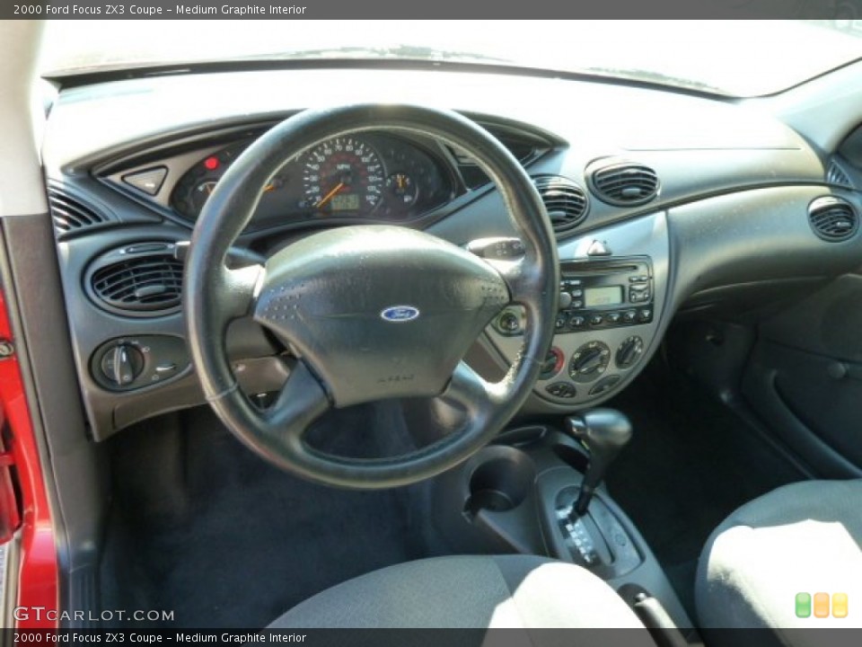 Medium Graphite Interior Dashboard for the 2000 Ford Focus ZX3 Coupe #52850781