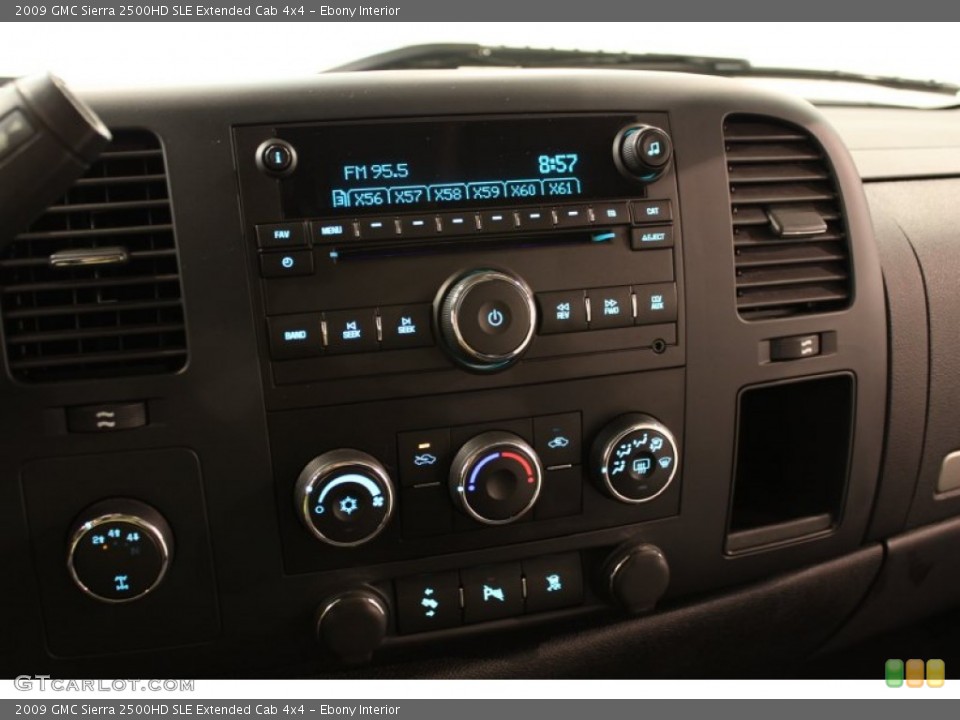 Ebony Interior Controls for the 2009 GMC Sierra 2500HD SLE Extended Cab 4x4 #52851975