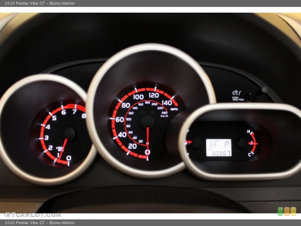 Ebony Interior Gauges for the 2010 Pontiac Vibe GT #52853448