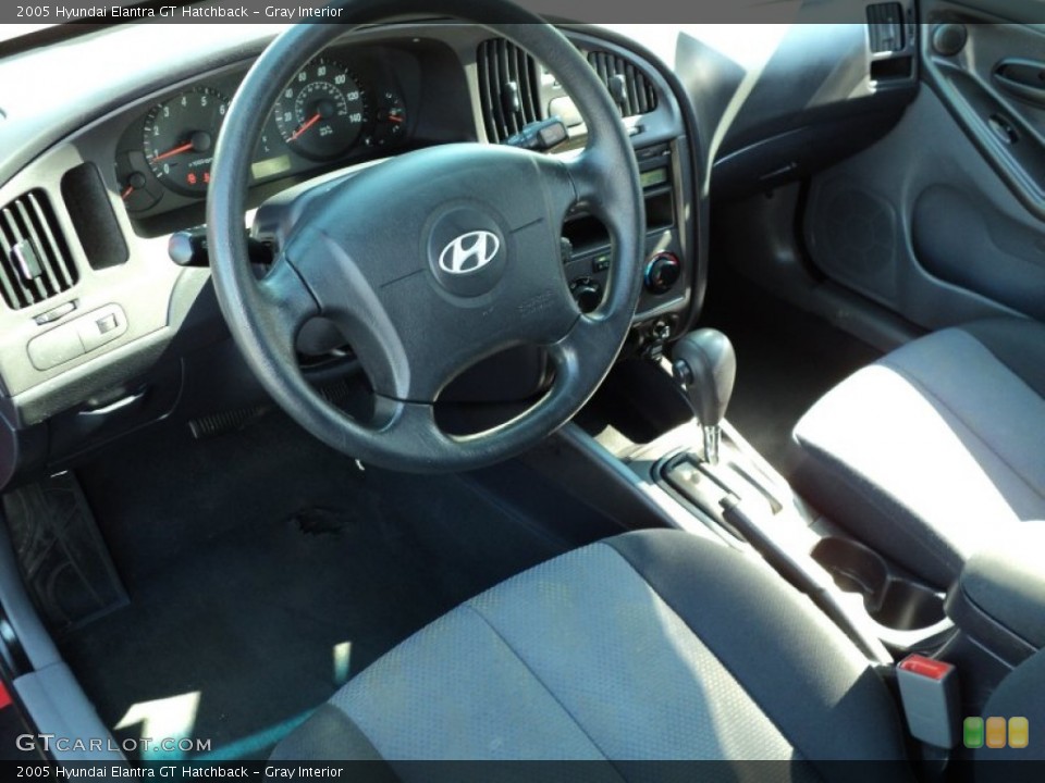 Gray Interior Prime Interior for the 2005 Hyundai Elantra GT Hatchback #52856700