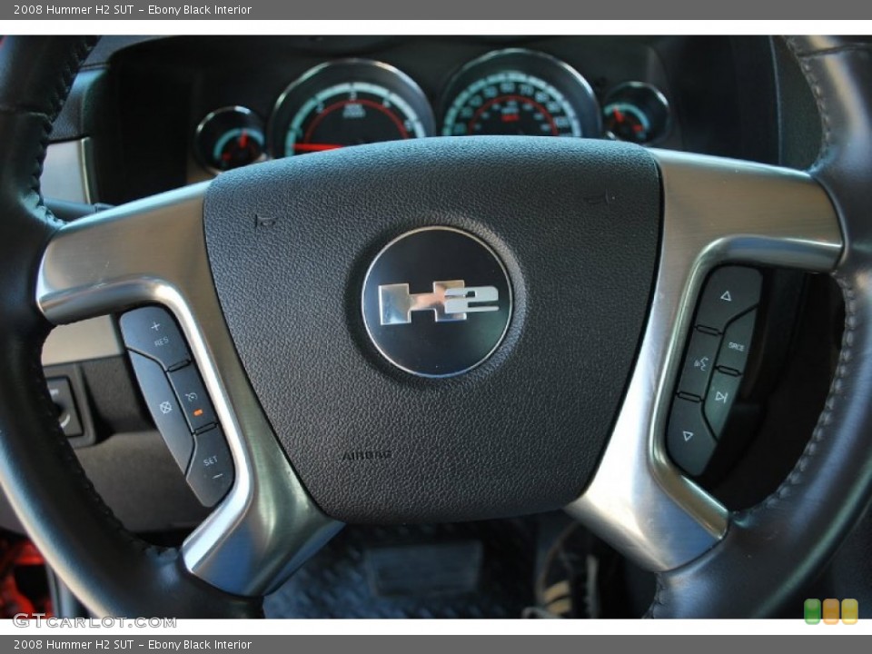 Ebony Black Interior Steering Wheel for the 2008 Hummer H2 SUT #52857312