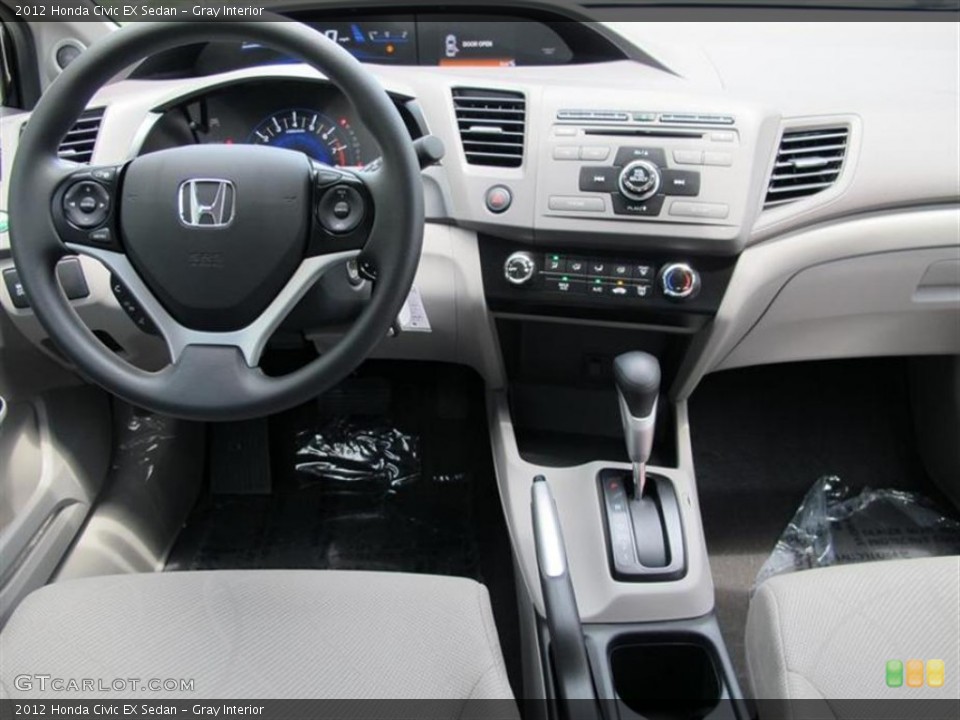Gray Interior Dashboard for the 2012 Honda Civic EX Sedan #52861149