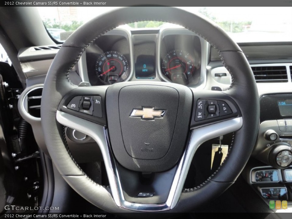 Black Interior Steering Wheel for the 2012 Chevrolet Camaro SS/RS Convertible #52861464
