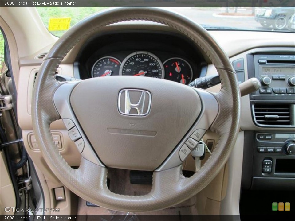 Saddle Interior Steering Wheel for the 2008 Honda Pilot EX-L #52862166