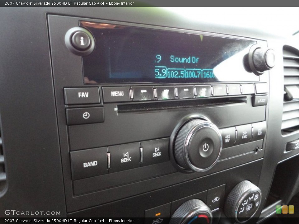 Ebony Interior Audio System for the 2007 Chevrolet Silverado 2500HD LT Regular Cab 4x4 #52862901