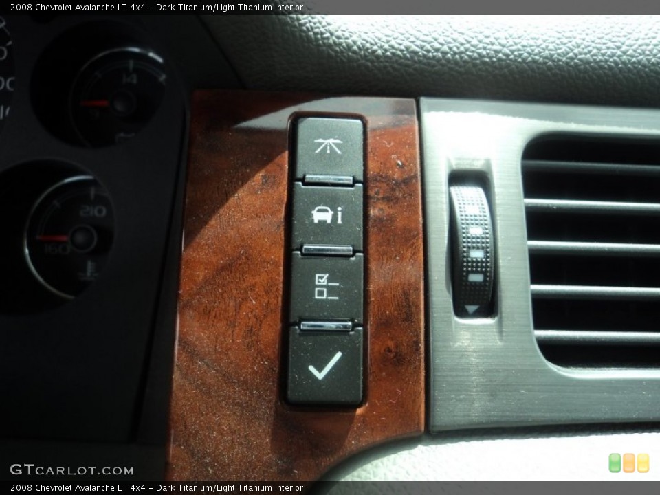 Dark Titanium/Light Titanium Interior Controls for the 2008 Chevrolet Avalanche LT 4x4 #52863201