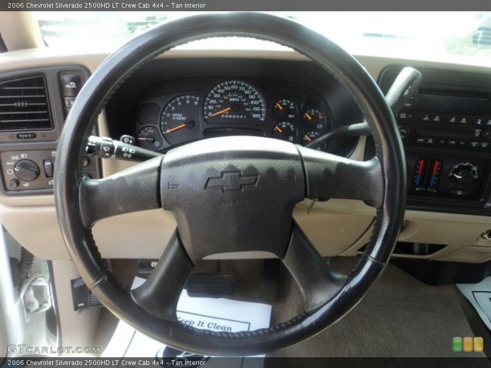 Tan Interior Steering Wheel for the 2006 Chevrolet Silverado 2500HD LT Crew Cab 4x4 #52863573