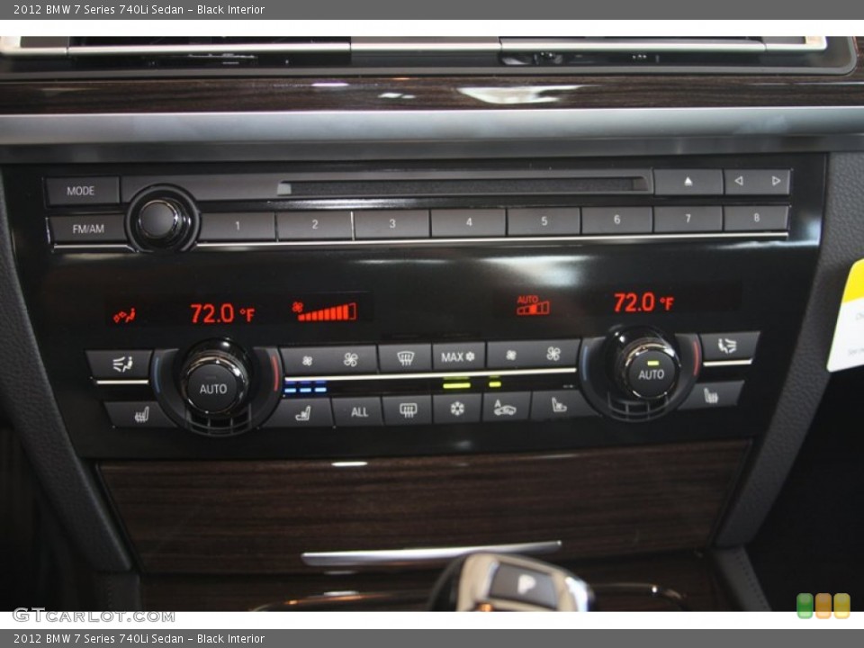 Black Interior Controls for the 2012 BMW 7 Series 740Li Sedan #52867563
