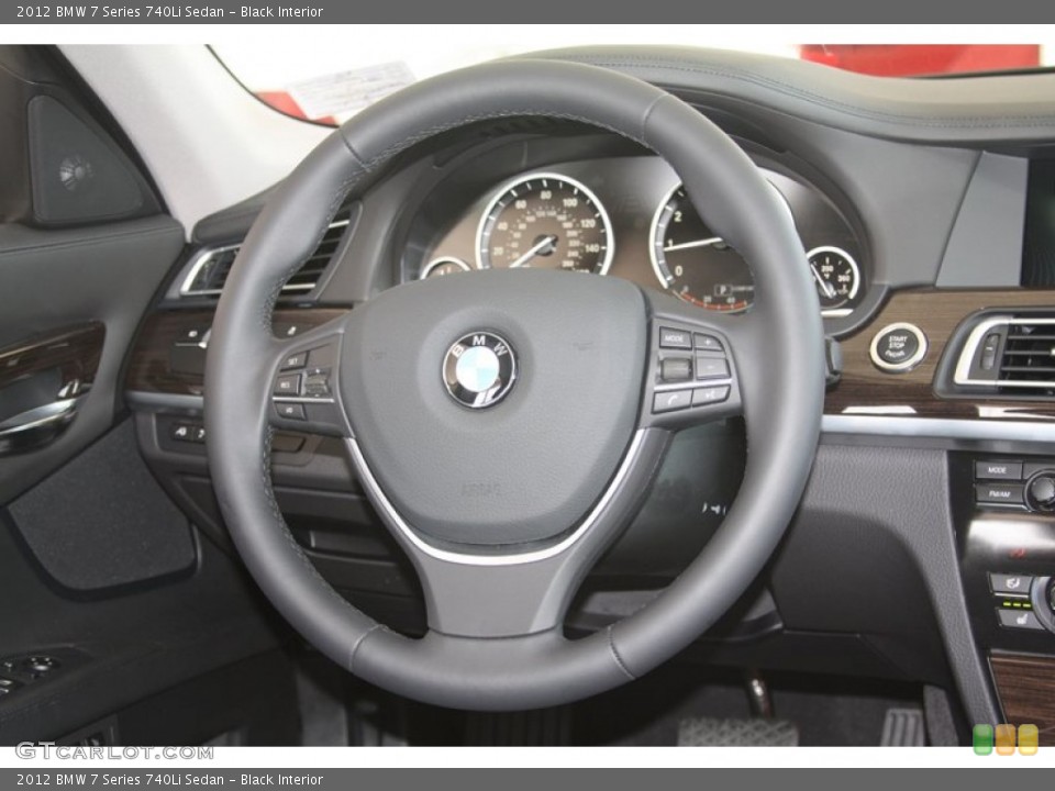 Black Interior Steering Wheel for the 2012 BMW 7 Series 740Li Sedan #52867725
