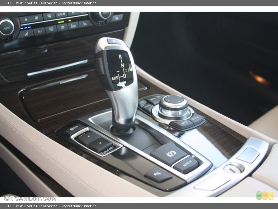 Oyster/Black Interior Transmission for the 2012 BMW 7 Series 740i Sedan #52867956